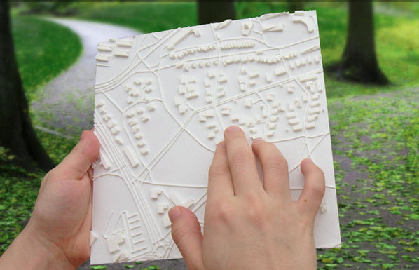 screenshot from the touchmapper.org site showing a 3D printed map