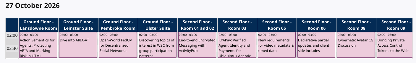 TPAC 2026 breakouts: list of all sessions for Tuesday 27 October